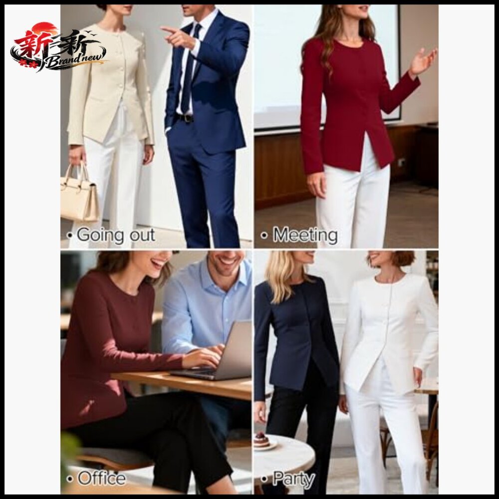 Polyester Blend Blazer With Drawstring Waist For … - image 5